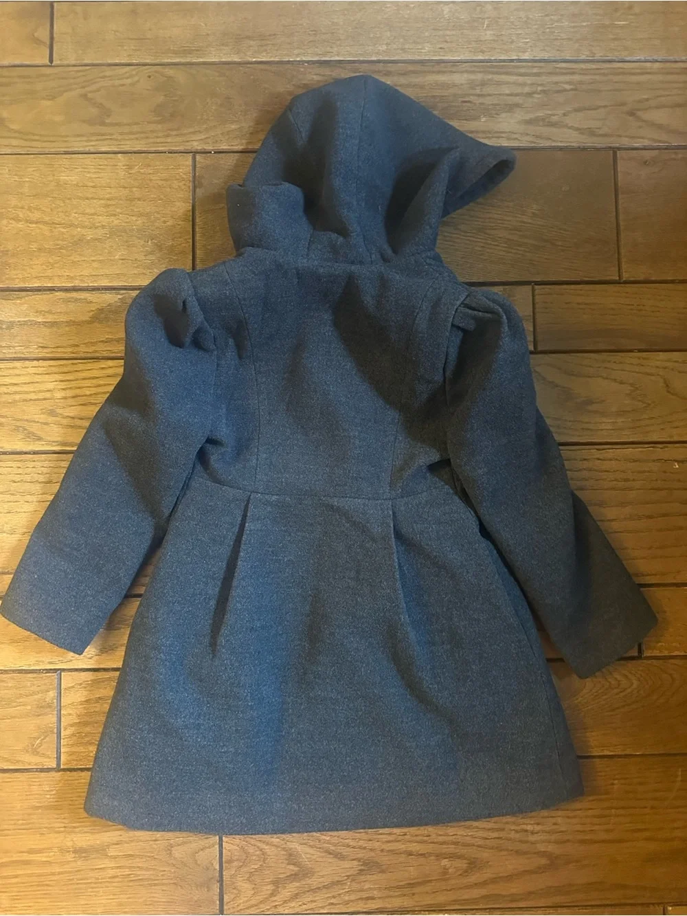 Rothschild Navy Hooded Pea Coat with Rosette Buttons